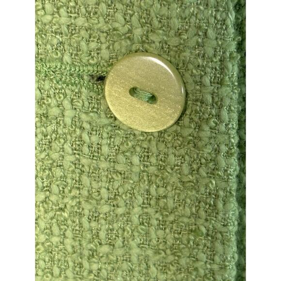 Sag Harbor Textured Jacket Bright Green Blazer Pockets Flower Size 24W - Picture 10 of 13